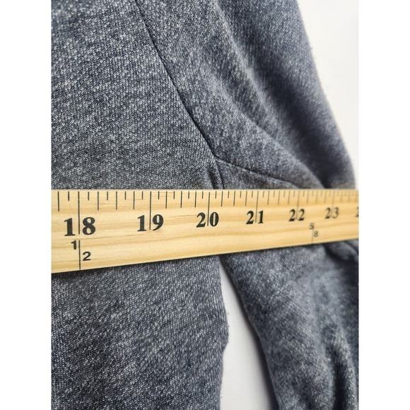 Garnet Hill Womens Open Front Cardigan Sz L Gray 3/4Cuffed Sleeve Front Pockets - Picture 8 of 8